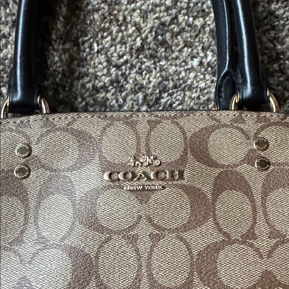 Coach Colorblock Coated Canvas & Leather Lillie Carryall Authentic - Picture 9 of 16